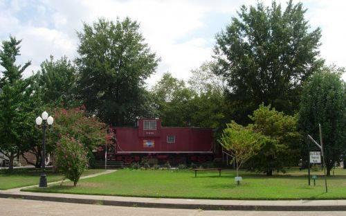 Red railroad car