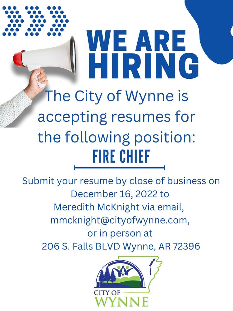 Flyer for fire  chief position